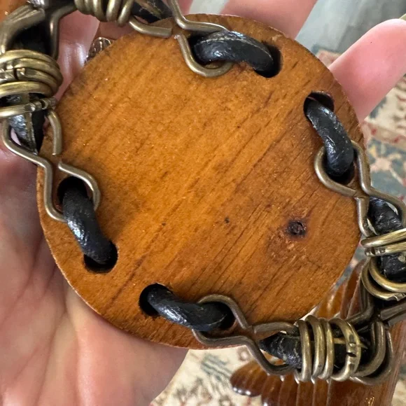 Vintage Wooden Beaded Belt with Intricate Design - Picture 6 of 6